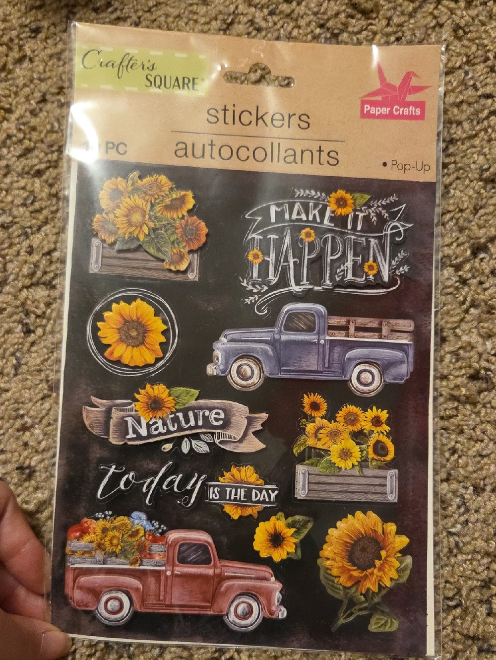Sunflower Stickers - Scrapbooking